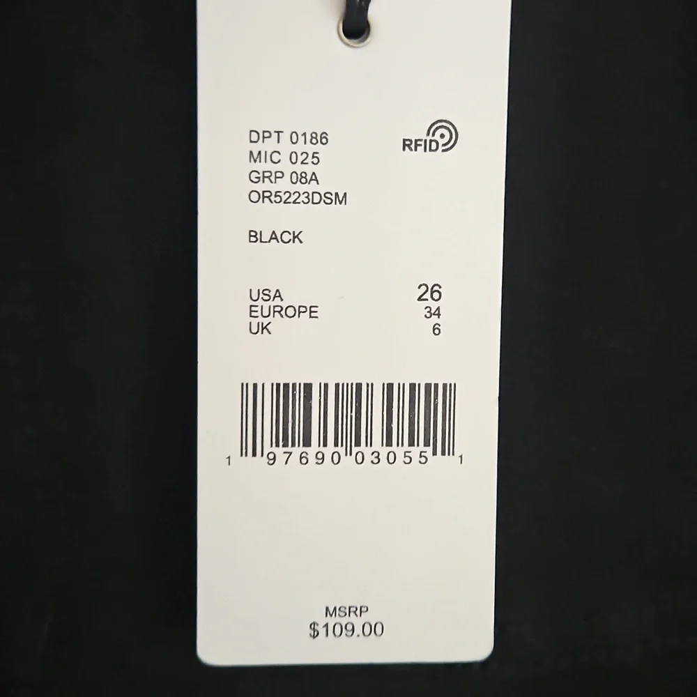 A Loves A High Rise Wide Leg Denim: Black: Size- 26 - Picture 6 of 13